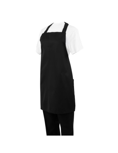 Lot de 2 tabliers bavette noirs Nisbets Essentials - 660x800 mm