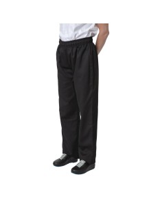 Pantalon de cuisine noir Nisbets Essentials XL