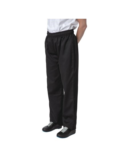 Pantalon de cuisine noir Nisbets Essentials XL