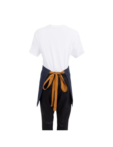 Tablier serveur Southside denim bleu - ceinture ocre