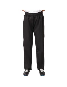 Pantalon de cuisine noir Nisbets Essentials M 2
