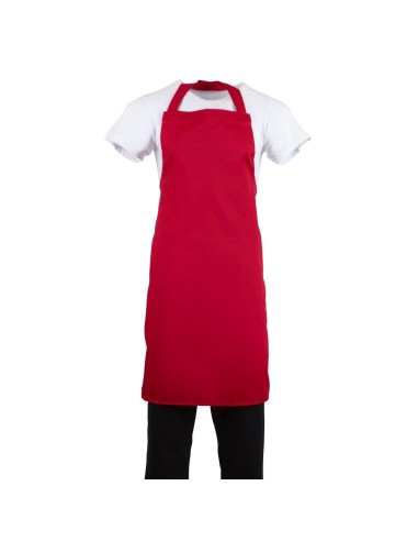 Tablier bavette Whites rouge - Élégant et pratique