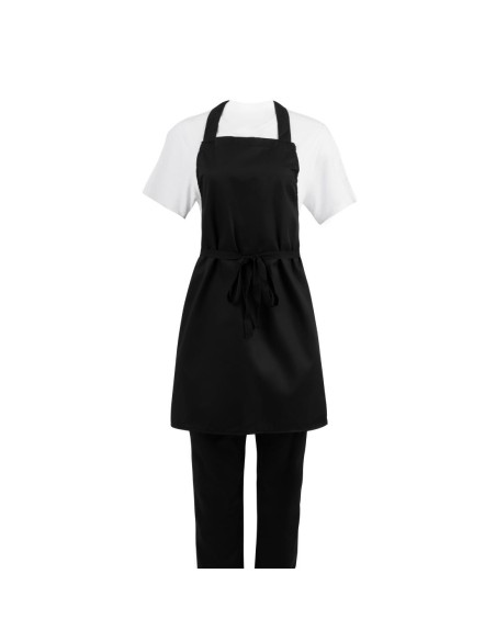 Lot de 2 tabliers bavette noirs Nisbets Essentials - 660x800 mm