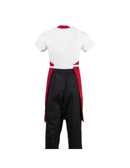 Tablier bavette Whites rouge - Élégant et pratique