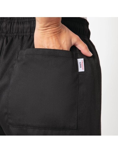 Pantalon de cuisine noir Nisbets Essentials S - léger et résistant