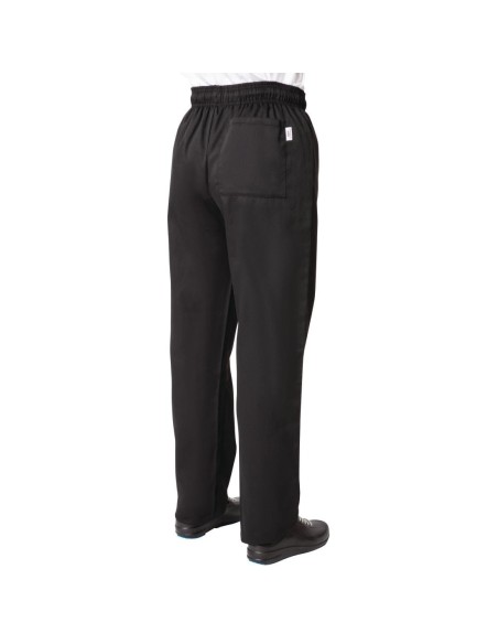 Pantalon de cuisine noir Nisbets Essentials XL