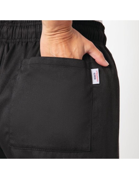 Pantalon de cuisine noir Nisbets Essentials XXL