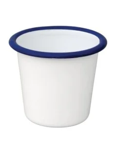 Pot à sauce en acier émaillé bleu et blanc Olympia 114ml  2