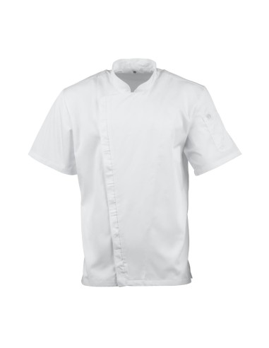 Veste de cuisinier courte Chef Works Cannes M - Blanc