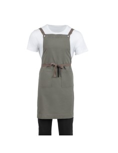 Tablier bavette en coton Southside kaki - Mixte
