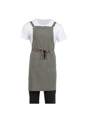 Tablier bavette en coton Southside kaki - Mixte