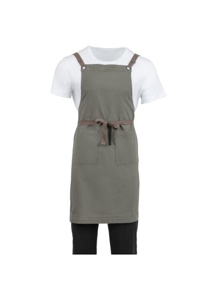 Tablier bavette en coton Southside kaki - Mixte