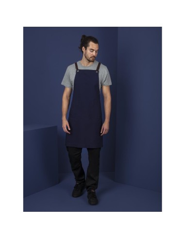 Tablier bavette en coton Southside bleu marine - 780x910 mm