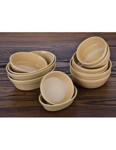 Plats à gratin ovales Olympia Stoneware 180x133 mm - Lot de 6