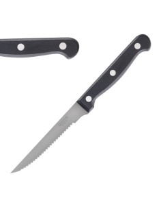 Couteaux à steak Olympia manche noir - lot de 12