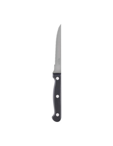 Couteaux à steak Olympia manche noir - lot de 12