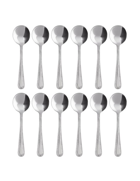 Cuillère à soupe ronde Olympia Bead - lot de 12