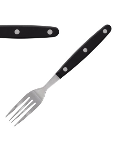 Fourchettes à steak Olympia noir - lot de 12