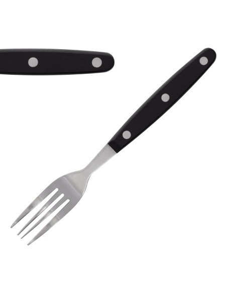 Fourchettes à steak Olympia noir - lot de 12