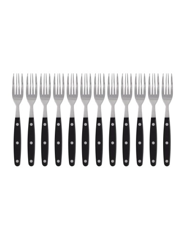 Fourchettes à steak Olympia noir - lot de 12