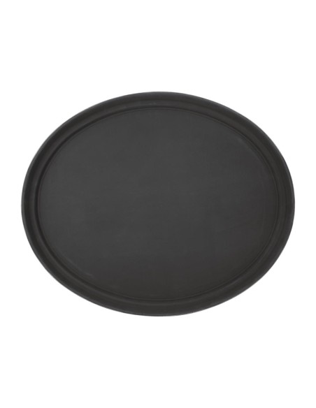 Plateau ovale antidérapant noir Olympia Kristallon 685mm