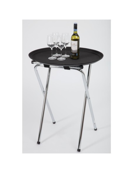 Support plateau chromé pliant Olympia - 725x395 mm