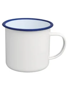 Grand mug à soupe en acier émaillé Olympia 670ml 2