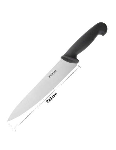 Couteau de cuisine Hygiplas noir 215mm - Qualité pro