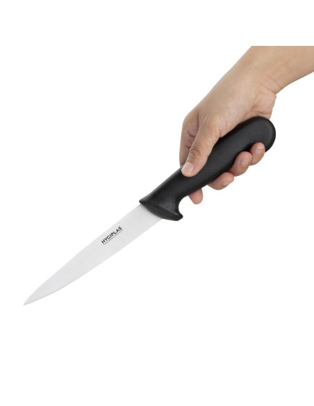 Couteau à filet Hygiplas noir 160mm - inox durable
