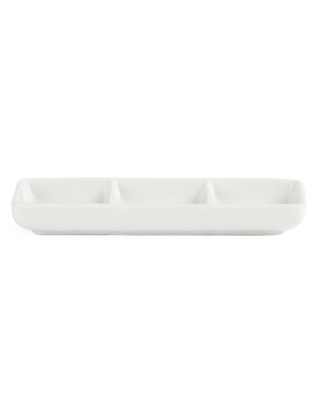 Plats 3 compartiments Olympia Whiteware - lot de 12