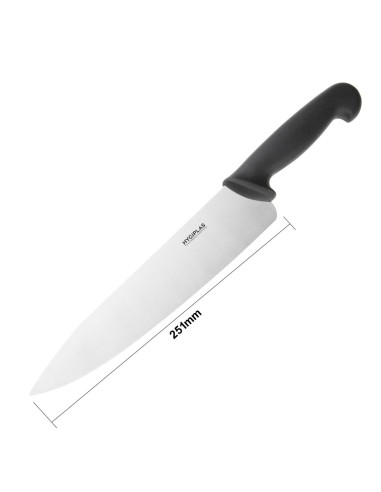 Couteau de cuisine Hygiplas noir 255mm - Chef professionnel