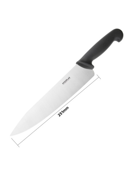 Couteau de cuisine Hygiplas noir 255mm - Chef professionnel