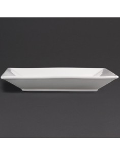 Assiettes carrées Olympia Whiteware 250mm - Lot de 6 2