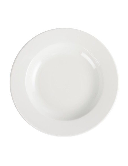 Assiettes creuses blanches Olympia 270 mm - lot de 6