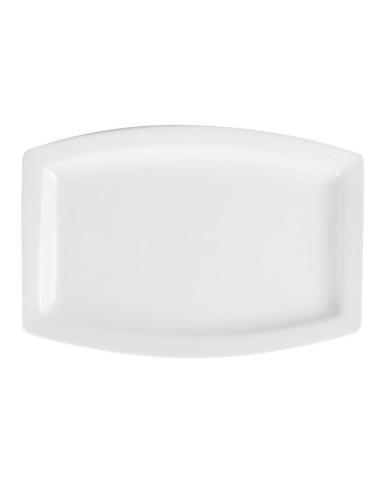 Assiettes rectangulaires Olympia Whiteware 320 mm - lot de 6