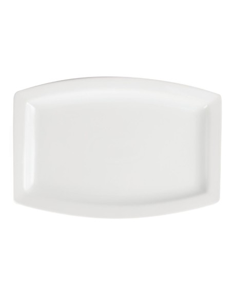 Assiettes rectangulaires Olympia Whiteware 320 mm - lot de 6