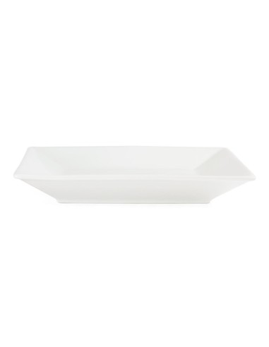 Assiettes carrées Olympia Whiteware 250mm - Lot de 6