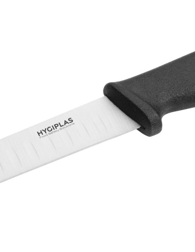 Couteau tout usage alvéolé Hygiplas noir 125mm - 40g
