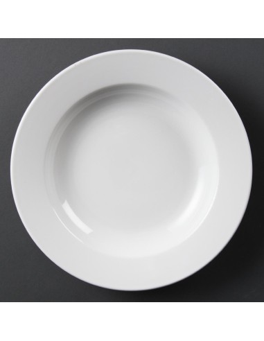 Assiettes creuses blanches Olympia 270 mm - lot de 6