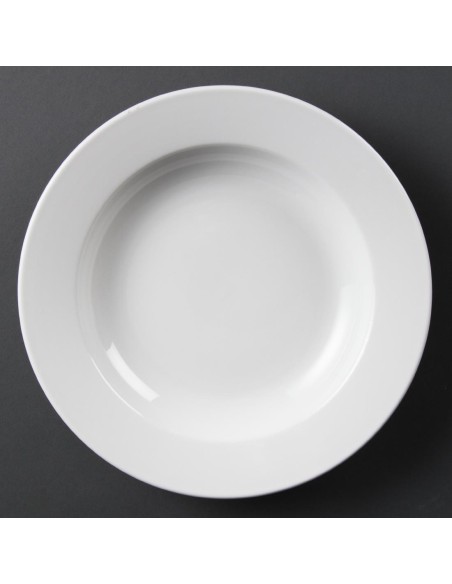 Assiettes creuses blanches Olympia 270 mm - lot de 6