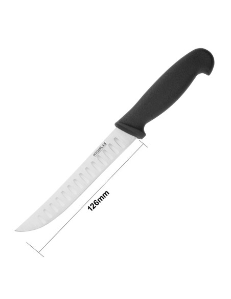 Couteau tout usage alvéolé Hygiplas noir 125mm - 40g
