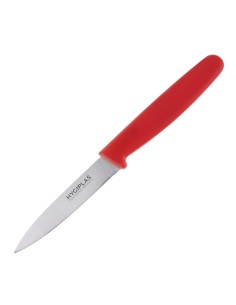 Couteau d'office Hygiplas rouge 75 mm - découpe viande crue