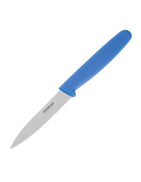 Couteau d'office Hygiplas bleu 75 mm - coupe poisson cru