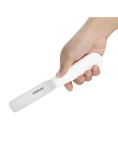 Couteau spatule droit Hygiplas blanc 100mm - 10 cm 2
