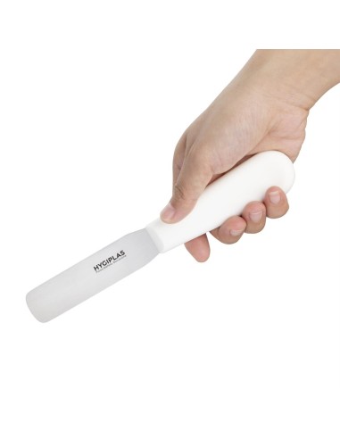 Couteau spatule droit Hygiplas blanc 100mm - 10 cm