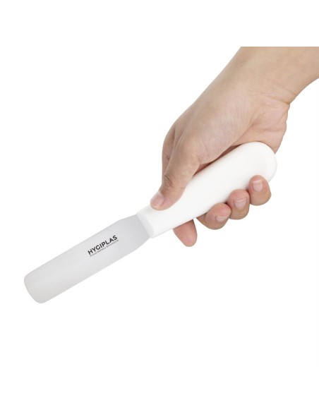 Couteau spatule droit Hygiplas blanc 100mm - 10 cm