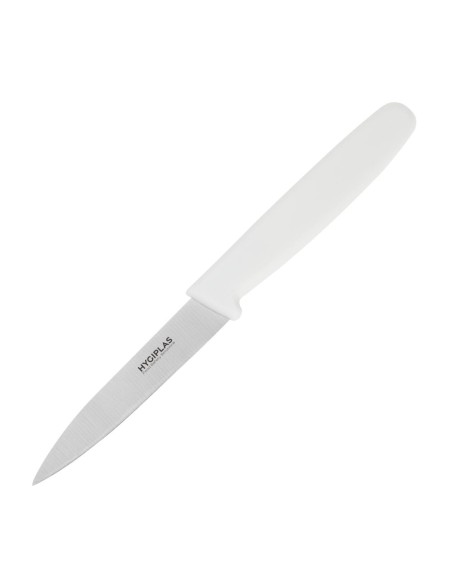 Couteau d'office Hygiplas blanc 75 mm - coupe précise