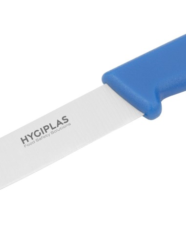 Couteau d'office Hygiplas bleu 75 mm - coupe poisson cru