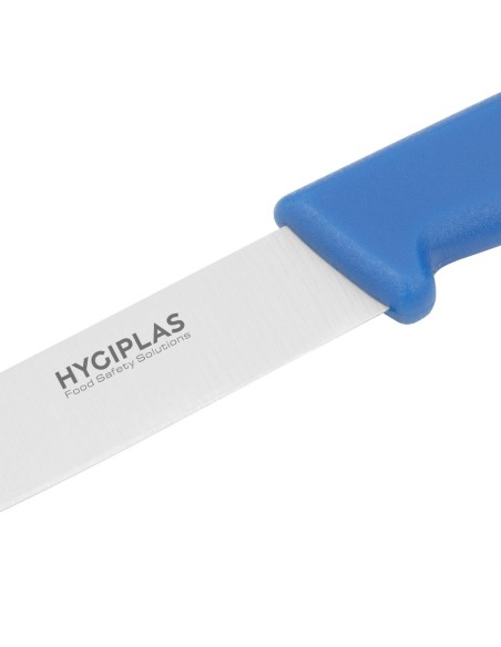 Couteau d'office Hygiplas bleu 75 mm - coupe poisson cru