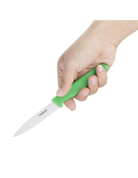 Couteau d office Hygiplas vert 7,5 cm - 20g